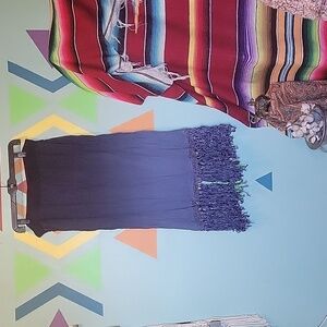 Chico's Women's Blue Ombre Fringe Francesca Fashion Skirt Chico's Size 0 (S-4)